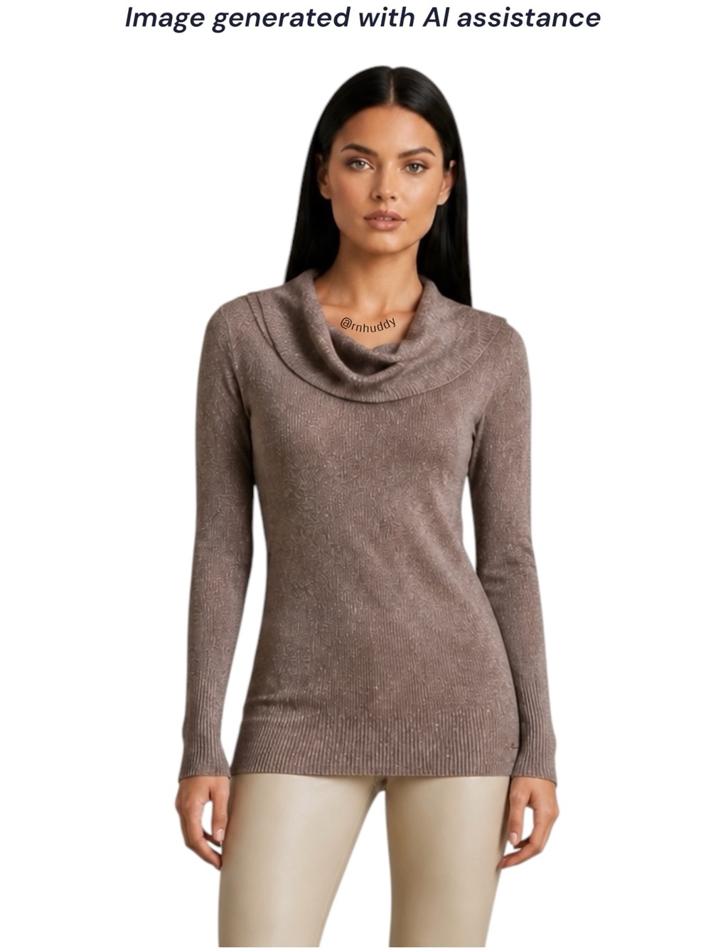 NWT Marciano S super bronze silk blend cowl neck sweater